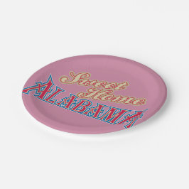 Plato De Papel Alabama es el hogar