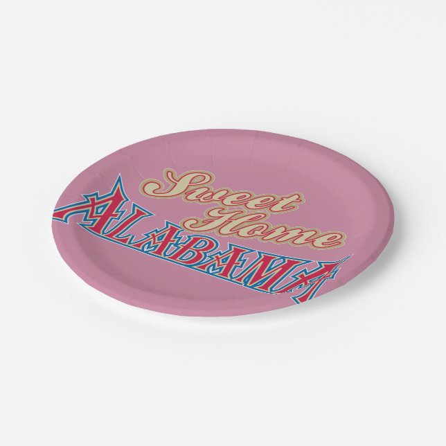 Plato De Papel Alabama es el hogar (Angular)