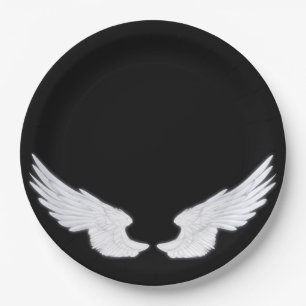 Plato De Papel Alas blancas del ángel de Falln