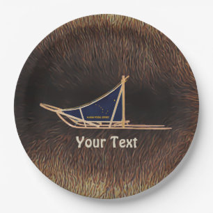 Plato De Papel Alaska Dog Sled Mail