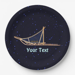 Plato De Papel Alaska Dog Sled Mail