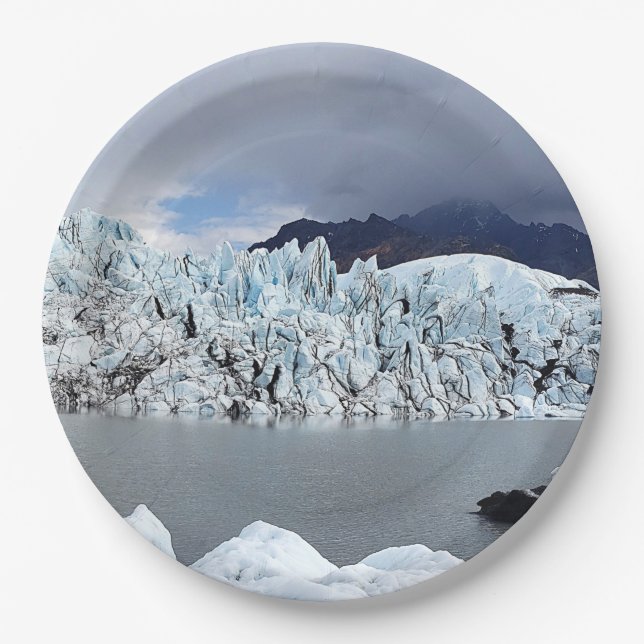 Plato De Papel Alaska - Glaciar (Anverso)