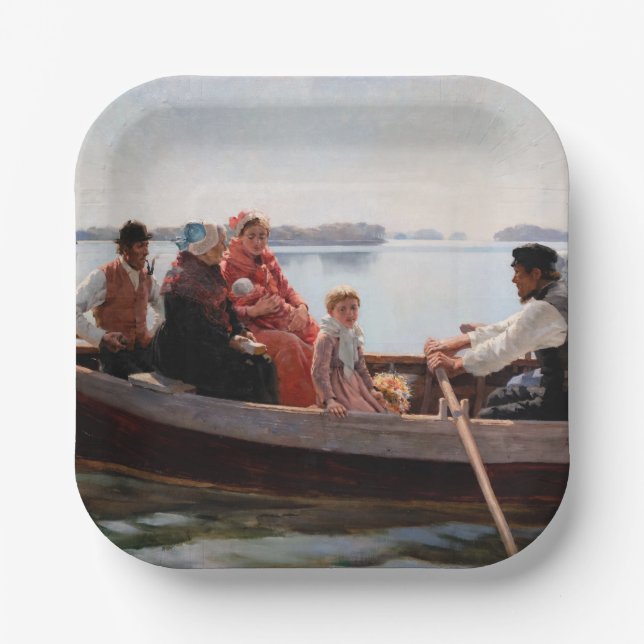 Plato De Papel Albert Edelfelt - Ir a la cristiandad (Anverso)