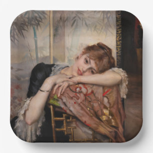 Plato De Papel Albert Edelfelt - La Parisienne / Virginie