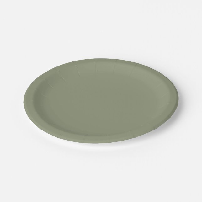 Plato De Papel Alcachofa (color sólido) (Angular)