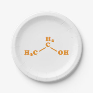 Plato De Papel Alcohol Etanol Fórmula química molecular