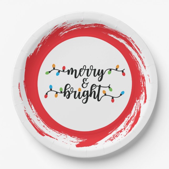 Plato De Papel Alegre y Brillante (Anverso)