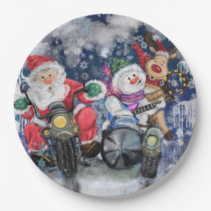 Plato De Papel Alegría - Feliz Navidad