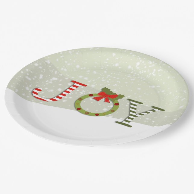 Plato De Papel Alegría - Navidad (Angular)