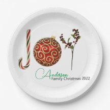 Alegría personalizada canino de caramelo ornamento