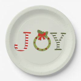 Plato De Papel Alegría: Placa de papel para Navidades