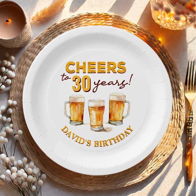 Plato De Papel Alegría sorpresa y fiesta de cumpleaños de cerveza (Subido por el creador)
