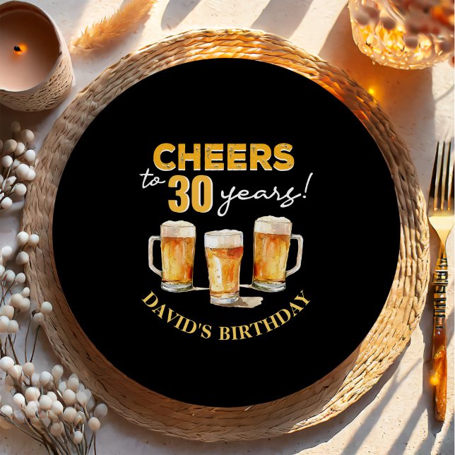 Plato De Papel Alegría sorpresa y fiesta de cumpleaños de cerveza (Subido por el creador)