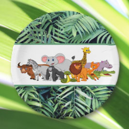 Plato De Papel ¡Aléjate! Placa de papel de cumpleaños para animal