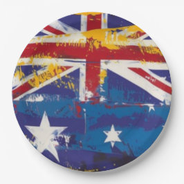 Plato De Papel Alentando a Australia