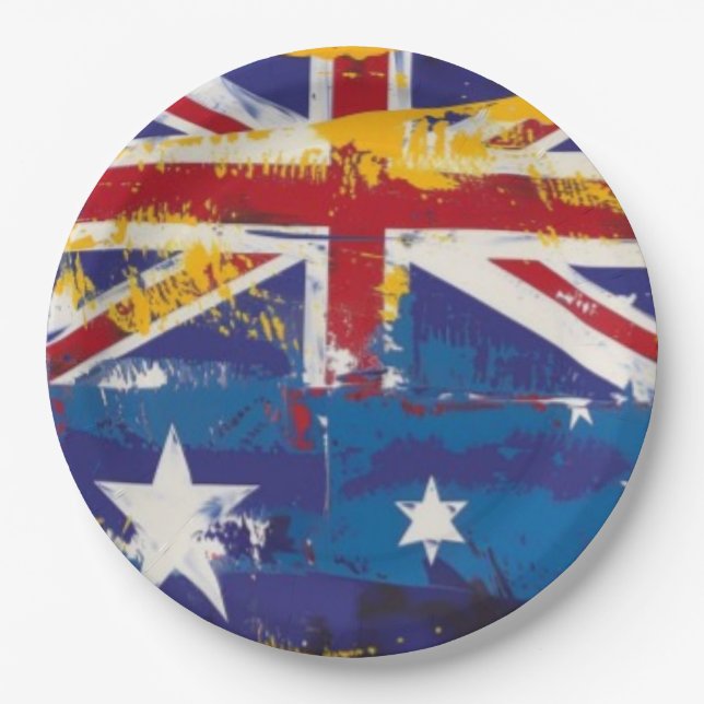 Plato De Papel Alentando a Australia (Anverso)