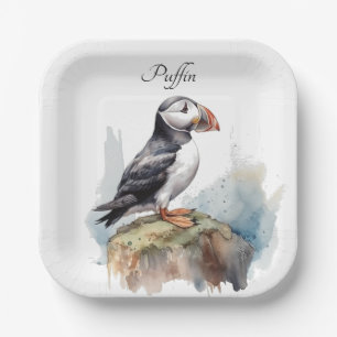Plato De Papel Aleta en una acuarela de rock, personalizado