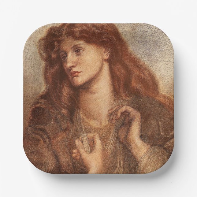 Plato De Papel Alexa Wilding (Joven Elegante Con Pelo Rojo) (Anverso)