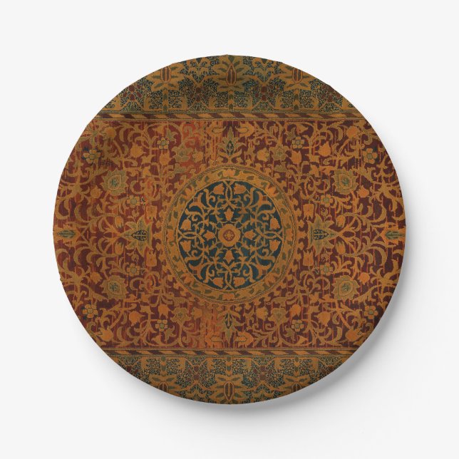 Plato De Papel Alfombra tapiz de William Morris (Anverso)