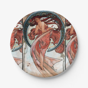 Plato De Papel Alfons Mucha 1898 Danza