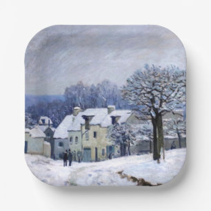 Plato De Papel Alfred Sisley - Colocar a Chenil en Marly, efecto 