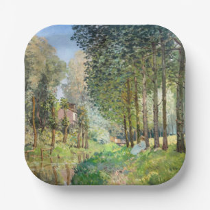 Plato De Papel Alfred Sisley - Descansa a lo largo del Stream