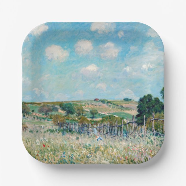 Plato De Papel Alfred Sisley - El Prado (Anverso)