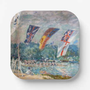 Plato De Papel Alfred Sisley - Regatta en Molesey