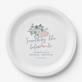 Plato De Papel Algo azul antes de ducharse de novia