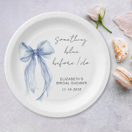 Plato De Papel Algo Azul Antes de Hacer Arco de Boda Bridal Showe