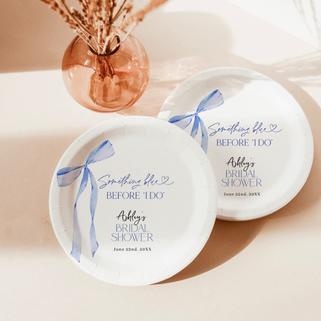 Plato De Papel Algo Azul antes de hacer ducha de novia (Subido por el creador)