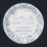 Plato De Papel Algo Azul Antes De Hacer Ducha De Novias Florales<br><div class="desc">Algo Azul Antes De Hacer Placas De Papel De Ducha De Novias Florales. Elementos coincidentes disponibles.</div>