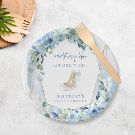 Plato De Papel Algo Azul Antes De Hacer Floral Bridal Shower