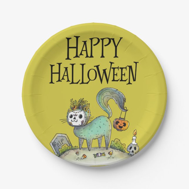 Plato De Papel Algo malvado en la placa de papel de la fiesta de  (Anverso)