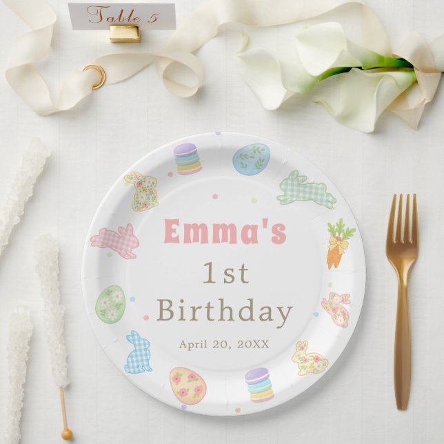 Plato De Papel Algun Conejito está Cumpliendo Un Cumpleaños Paste (Boda)