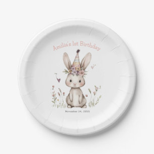 Plato De Papel Algun Conejo está Cumpliendo Un Cumpleaños Lindo N