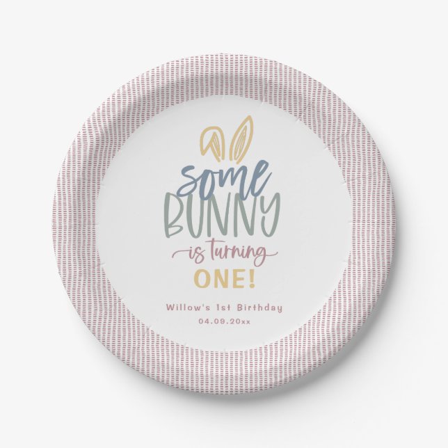 Plato De Papel Algunos Bunthday Party (Anverso)