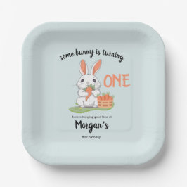 Plato De Papel Algunos conejitos son Chicas de un niño