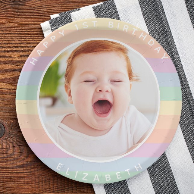 Plato De Papel Algunos conejitos son una linda foto de cumpleaños (Subido por el creador)