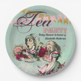 Plato De Papel Alice In Wonderland Mad Hatter Tea Fiesta Personal