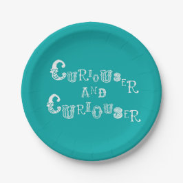 Plato De Papel Alice In Wonderland Paper Plate Curious