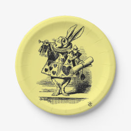 Plato De Papel Alice in Wonderland – white rabbit children