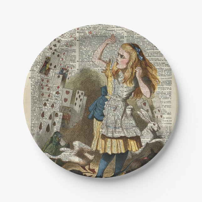 Plato De Papel Alicia en el país de las maravillas (Anverso)