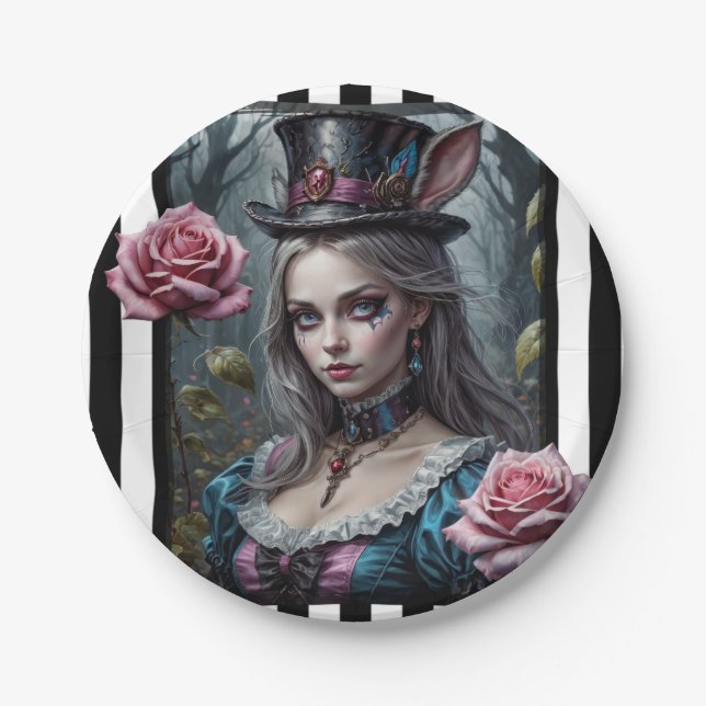 Plato De Papel Alicia en el país de las maravillas (Anverso)