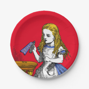 Plato De Papel Alicia en el país de las maravillas