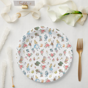 Plato De Papel Alicia en placas de papel con temas de la tierra d