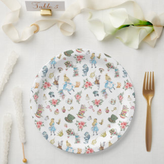 Plato De Papel Alicia en placas de papel con temas de la tierra d