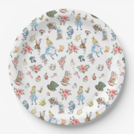Plato De Papel Alicia en placas de papel con temas de la tierra d