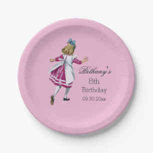 Plato De Papel Alicia personalizada en fiesta de cumpleaños del