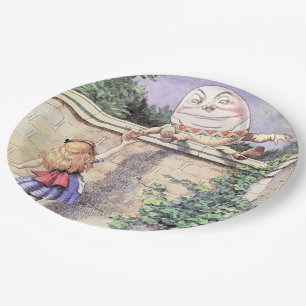 Plato De Papel Alicia resuelve Humpty Dumpty